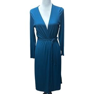 Mushan Long Sleeve Dress Blue Size Small